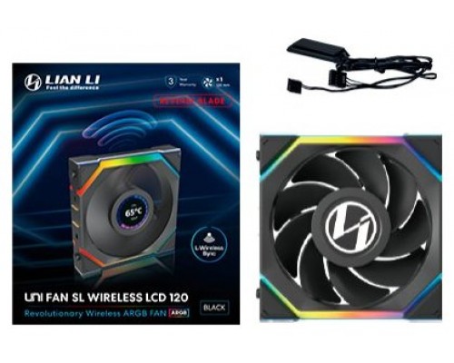 VENTILADOR 120X125 LIAN LI UNIFAN SL WIRELESS LCD RV BK