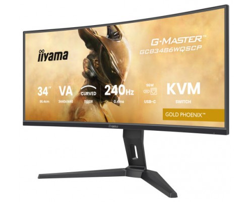 MONITOR IIYAMA G-MASTER GCB3486WQSCP-B1, 34", 1500R,  240HZ, USB-C (95W), KVM, LAN, 500CD