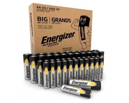 Pilas Aa Energizer Pack 24 Unidades + Aaa Pack 24