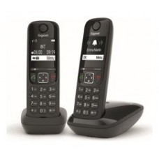 Gigaset AS690 Duo Teléfono DECT/analógico Identificador de llamadas Negro