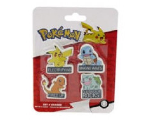 PACK DE 4 GOMAS DE BORRAR POKÉMON CYP BRANDS REDSTRING GS-414-PK