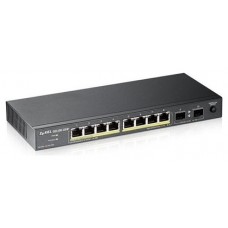 Zyxel GS1100-10HP No administrado Gigabit Ethernet (10/100/1000) Energía sobre Ethernet (PoE) 1U Negro