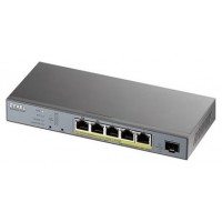 Zyxel GS1350-6HP-EU0101F switch Gestionado L2 Gigabit Ethernet (10/100/1000) Energía sobre Ethernet (PoE) Gris