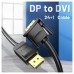 CONVERSOR DISPLAYPORT/M A DVI/M 1 M NEGRO VENTION (Espera 4 dias)