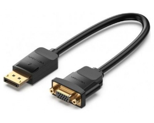 CONVERSOR DISPLAYPORT/M A VGA/H 0.15 M NEGRO VENTION (Espera 4 dias)