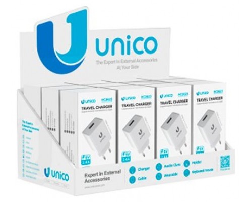 EXPOSITOR UNICO DE 12 CARGADORES SIMPLES USB 2.4A