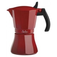 JATA ITALIAN COFFEE MAKER INDUCTION READY ALUMINIUM BODY 6CUPS RED HCAF2006-3RO JATA ITALIAN COFFEE MAKER INDUCTION READY ALUMINIUM BODY 6CUPS RED HCAF2006