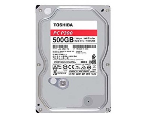 TOSHIBA P300 500GB INTERNAL HARD DRIVE 7200RPM 64MB 3.5" HDWD105UZSVA