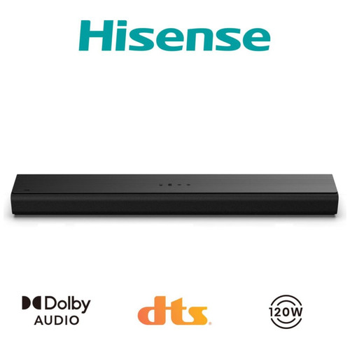 BARRA DE SONIDO HISENSE HS1000 120W DOLBY STEREO 2 CANALES BT 5.3 HDMI