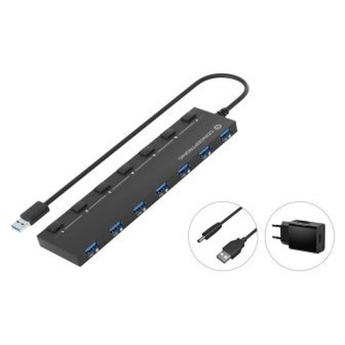 Conceptronic HUBBIES19BP 7-Port USB 3.0 HUB with Power Adapter, 90A a Individual Con 2/Gen-SX9 Conceptronic HUBBIES19BP 7-Port USB 3.0 HUB with Power Adapter, 90A a Individual Con 2/Gen