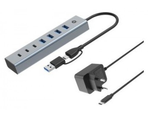 HUB USB 3.0 CONCEPTRONIC HUBBIES20GP 7 PUERTOS USB-C A