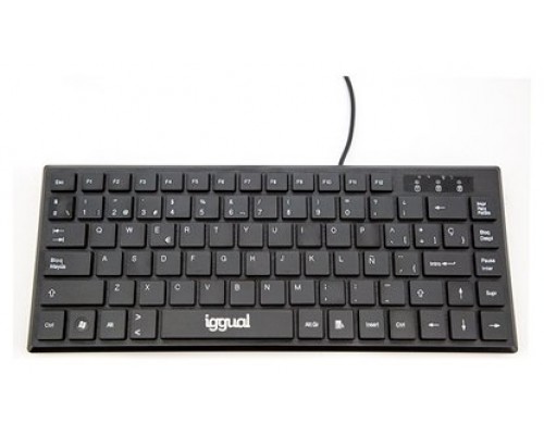 iggual Teclado USB compacto TKL Slim TKL-USB negro