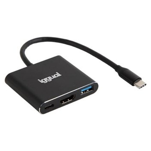 iggual Hub tipo C 3 en 1 HDMI USB3.0 PD100W-IA1 iggual Hub tipo C 3 en 1 HDMI USB3.0 PD100W