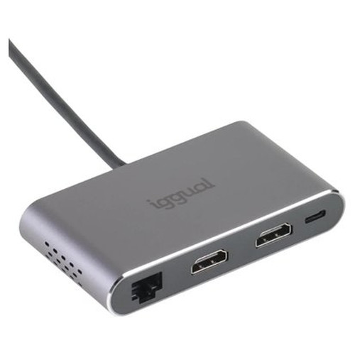 iggual Hub C 8 en 1 2xHDMI 2xUSB 2xSD RJ45 PD100W-IA6 iggual Hub C 8 en 1 2xHDMI 2xUSB 2xSD RJ45 PD100W