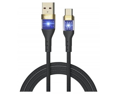 iggual Cable USB-A a tipo C 3A 100 cm trenzado LED