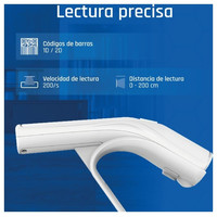 iggual Lector c&oacute;digo barras 2D USB bot&oacute;n blanco