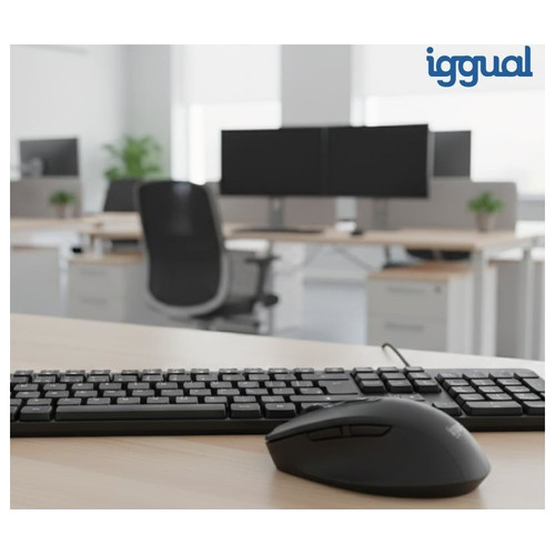 iggual Teclado USB estándar CK-OFFICE-105T negro-IA1 iggual Teclado USB estándar CK-OFFICE-105T negro