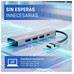 iggual Hub USB-A 5 puertos 3xUSB + RJ45 + tipo C-IA3 iggual Hub USB-A 5 puertos 3xUSB + RJ45 + tipo C