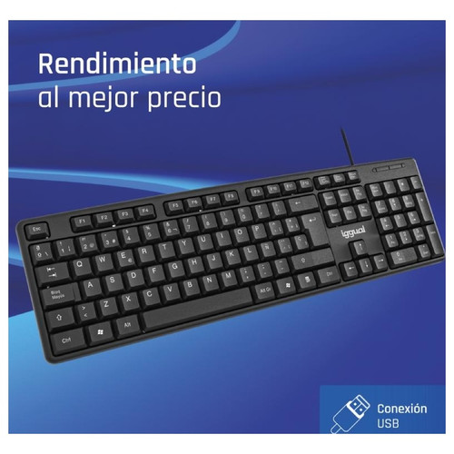 iggual Teclado USB est&aacute;ndar CK-STANDARD-105T negro