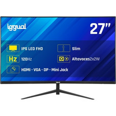 iggual Monitor 27" 1ms FHD 120Hz VGA HDMI DP MM-IA13 iggual Monitor 27" 1ms FHD 120Hz VGA HDMI DP MM