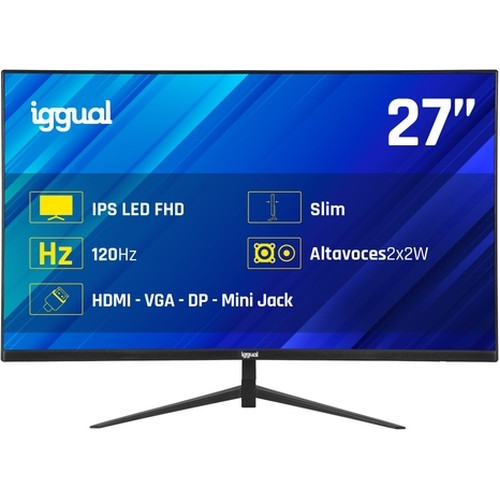 iggual Monitor 27" 1ms FHD 120Hz VGA HDMI DP MM-IA13 iggual Monitor 27" 1ms FHD 120Hz VGA HDMI DP MM