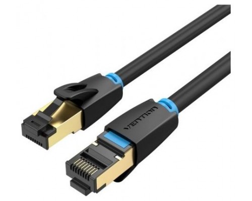 CABLE DE RED LATIGUILLO RJ45 CAT.8 SFTP AWG28 1.5 M NEGRO VENTION (Espera 4 dias)