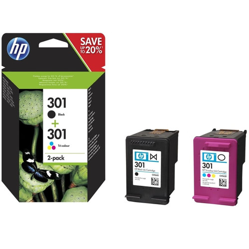 TINTA HP N9J72AE Nº 301 PACK NEGRO Y TRICOLOR-SE9 TINTA HP N9J72AE Nº 301 PACK NEGRO Y TRICOLOR