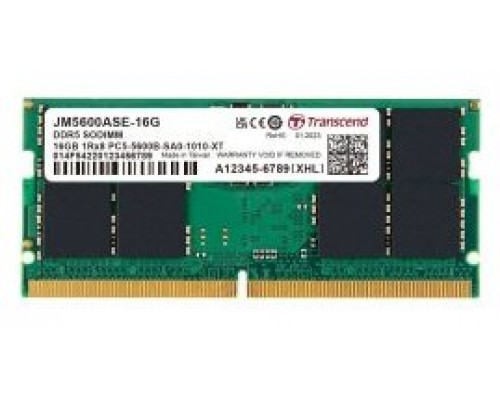 Sodimm 16gb 5600mhz Ddr5 Transcend 1.1v Cl40 1rx8