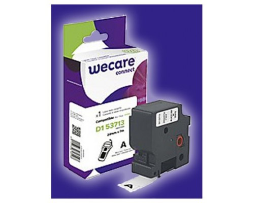 ARMOR    WECARE Etiqueta Blanca Texto negro para DYMO D1 43713 24mmx7m