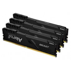 MEMORIA KINGSTON FURY BEAST BLACK DDR4 128GB (KIT 4) 3200MHZ  CL16     - KF432C16BBK4/128