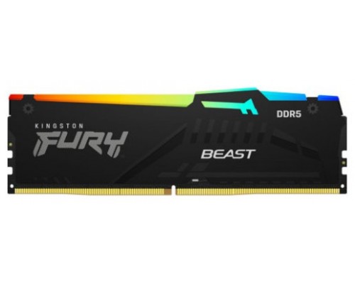 MEMORIA KINGSTON FURY BEAST RGB DDR5 32GB 4800MT/S  CL38  KF