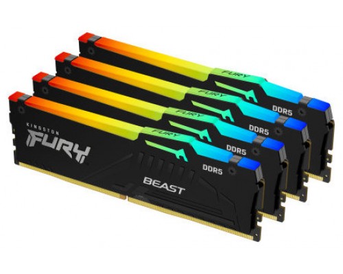 Kingston Technology FURY Beast RGB módulo de memoria 128 GB 4 x 32 GB DDR5