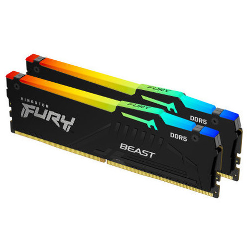 MEMORIA KINGSTON 64GB KIT2 6000MT/S DDR5 CL30 FURY BEAST RGB EXPO - KF560C30BBEAK2-64-MR198 MEMORIA KINGSTON 64GB KIT2 6000MT/S DDR5 CL30 FURY BEAST RGB EXPO - KF560C30BBEAK2-64
