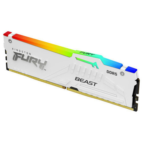 MEMORIA KINGSTON 16GB 6000MT/S DDR5 CL30  FURY BEAST WHITE RGB EXPO - KF560C30BWEA-16