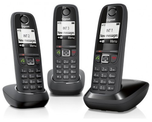 Gigaset AS405 Trio Teléfono DECT Identificador de llamadas Negro