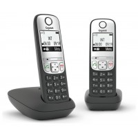 Gigaset A690 Duo Teléfono analógico Identificador de llamadas Negro, Plata