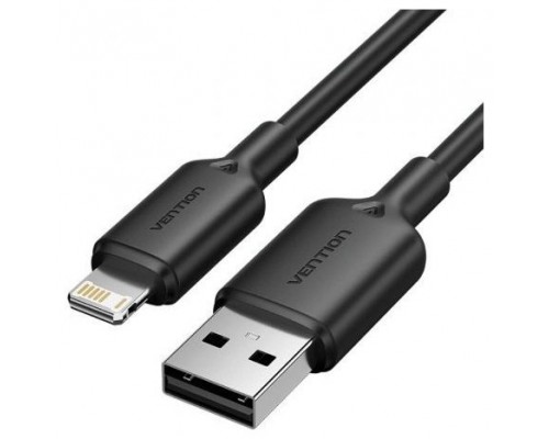 CABLE 2.0 USB A LIGHTNING 2 M NEGRO VENTION (Espera 4 dias)