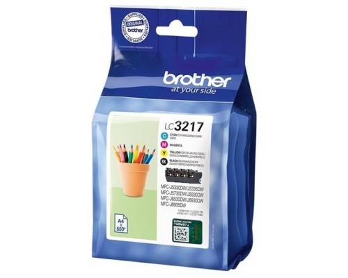 Pack cartuchos tinta brother lc3217val negro