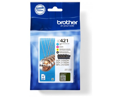 Pack cartuchos tinta brother lc421val negro