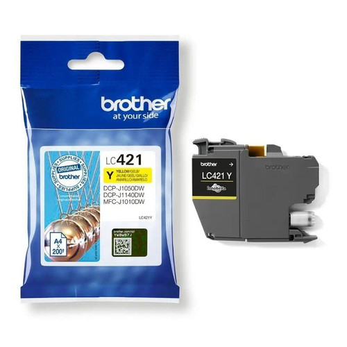 Cartucho tinta brother lc421y amarillo 200-MR2 Cartucho tinta brother lc421y amarillo 200