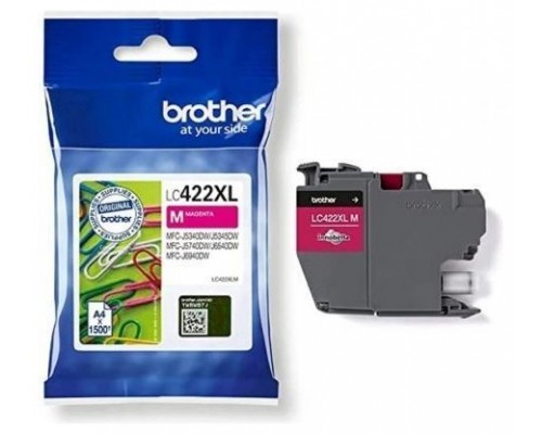 Cartucho tinta brother lc422xlm magenta 1500