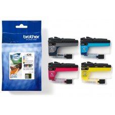 BROTHER pack de 4 cartuchos de tinta negro cian magenta y amarillo lc426val/LC426VAL