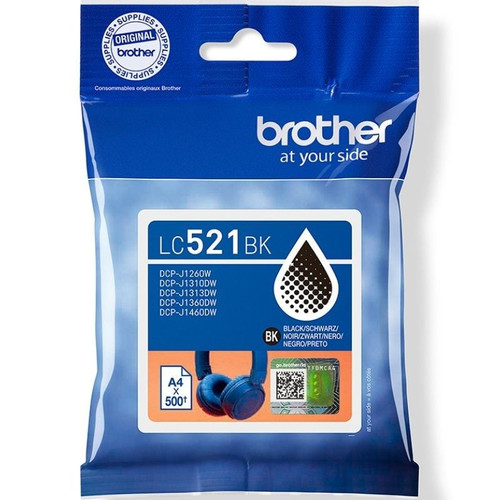 Brother Cartucho LC521BK Negro-IA4 Brother Cartucho LC521BK Negro