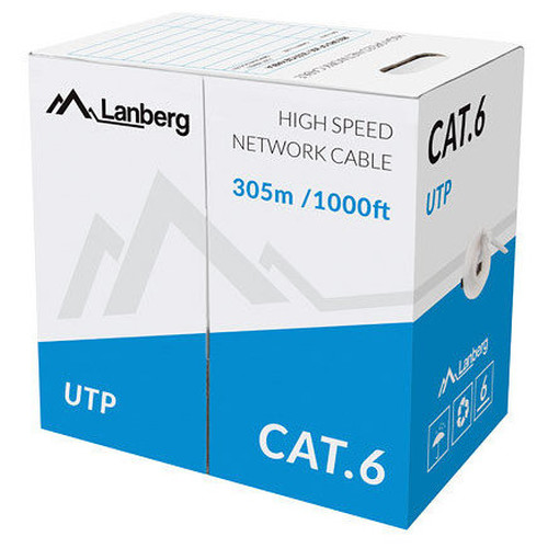 Bobina cat.6 lanberg utp 305m solid-MR56 Bobina cat.6 lanberg utp 305m solid