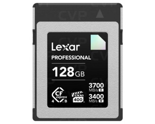 LEXAR 128GB PROFESSIONAL CFEXPRESS 4.0 TYPE-B CARD, UP TO 3700MB/S READ 3400MB/S WRITE. VPG 400