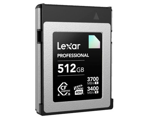 LEXAR 512GB PROFESSIONAL CFEXPRESS 4.0 TYPE-B CARD, UP TO 3700MB/S READ 3400MB/S WRITE. VPG 400