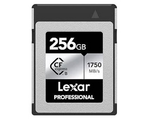 LEXAR 256GB PROFESSIONAL CFEXPRESS TYPE B CARD SILVER, UP TO 1750MB/S READ 1300MB/S WRITE