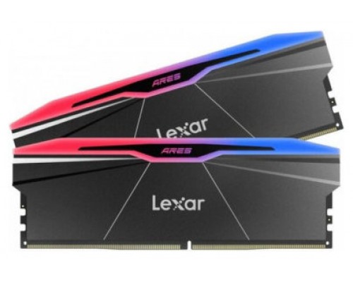 LEXAR MEMORIA ARES 2.0 DDR5 6000 CL26 1.35V MEMORY WITH HEATSINK AND RGB LIGHTING,DUAL PACK, BLACK COLOR