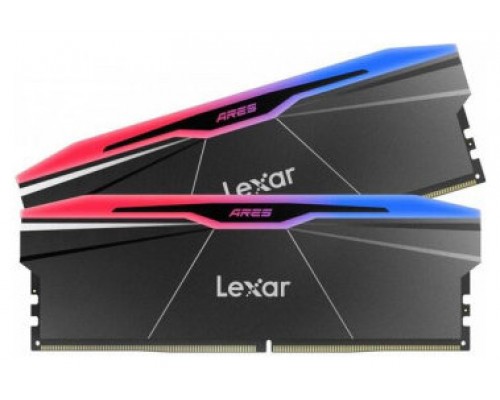 LEXAR MEMORIA ARES 2.0 DDR5 6000 CL30 1.35V MEMORY WITH HEATSINK AND RGB LIGHTING,DUAL PACK, BLACK COLOR