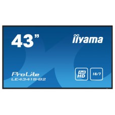 iiyama PROLITE LE4341S-B2 Pantalla plana para señalización digital 108 cm (42.5") LCD 350 cd / m² Full HD Negro 18/7